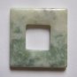 Flower Jade 40x40 Square Frame Pendant Bead