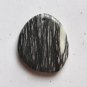 Black Stripe Picasso Jasper 45x38 Freefrom Pendant Bead