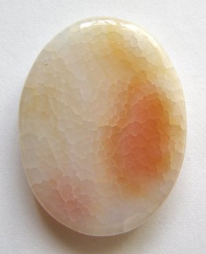 Crab Fire Agate 40x30 Teardrop Pendant Bead