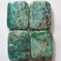 4 Natural Chrysocolla 18x14 Rectangle Beads