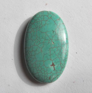 Turquoise Magnesite 49x29 Oval Pendant Bead