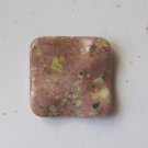 Spice Jasper 40mm Wavy Square Pendant Bead