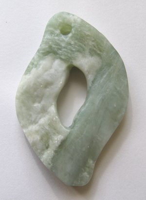 New Jade 67x45 Natural / Smooth Pendant Bead