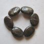 6 Red and Green Garnet 18x14 Oval Beads