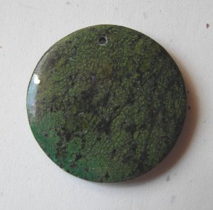 Chrysocolla Jasper 45mm Disc Pendant Bead