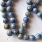 Denim Lapis 8mm Round  Beads 15" Strand