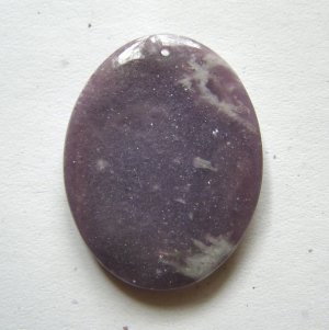 Lepidolite 45x35 Oval Pendant Bead