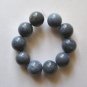 10 Blue Coral 10mm Round Beads