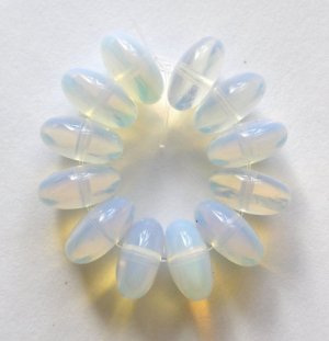 12 Opalite 10x5 Rondelle Beads