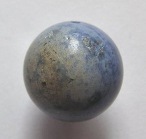 Dumortierite 20mm Round Pendant Bead