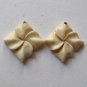 2 Carved Bone 20mm Pinwheel Flower Pendant Beads