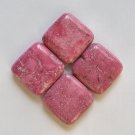 4 Pima Pink Magnesite25x25 Diamond Shaped Beads
