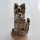 Fossil Jasper Carved Cat - 2 inches tall