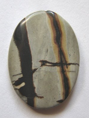 Nature's Paintbrush Jasper 31x23 Oval Pendant Bead