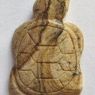 Picture Jasper 35x23 Carved Turtle Pendant Bead