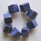 8 Periwinkle Howlite 8x8 Dice Beads