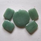 Green Aventurine Flat Disc Pendant Bead Set