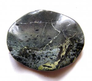 Military Jasper 50x40 Wavy Oval Pendant Bead