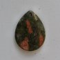 Unakite 40x30 Teardrip Pendant Bead