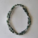 Moss Agate 6x4 Barrel Beads 16" strand