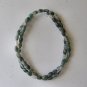 Moss Agate 6x4 Barrel Beads 16" strand