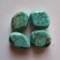 4 Turquoise 22x15 Faceted Nugget Beads