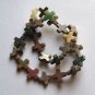 Mixed Semi-precious Stone 16x16 Cross Beads 16"Strand