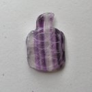 Fluorite 37x23 Carved Turtle Pendant Bead