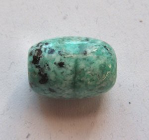 Turquoise Sesame Jasper 24x18 Barrel