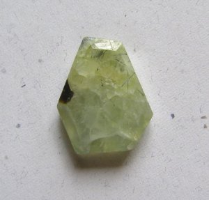 Prehnite 34x27 Wild Cut Pendant Bead