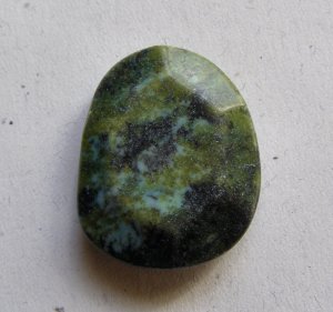 Chrysocolla Jasper  38x30 Freeform Pendant Bead