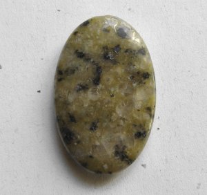 Khaki Kiwi Jasper 55x36 Oval Pendant Bead