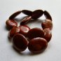 Red Jasper 30x22 Flat Oval Beads 15" strand