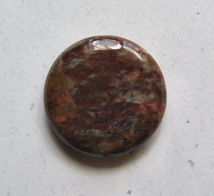 Green African Opal 35mm Disc Pendant Bead