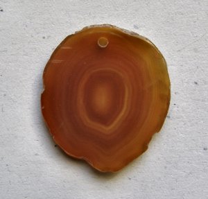 Red Agate 43x38 Natural Slice Pendant Bead