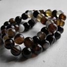 Black Agate 8mm Round Beads 15" Strand