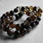 Black Agate 8mm Round Beads 15" Strand