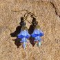 Handmade Blue Lucite Fairy Flower Earrings