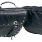 2pc Leather Motorcycle Saddle Bag Set