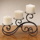 3 Pillar Wrought Iron Centerpiece