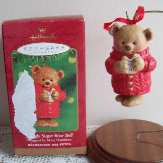 Snuggly Sugar Bear Bell 2001 Hallmark Christmas Ornament