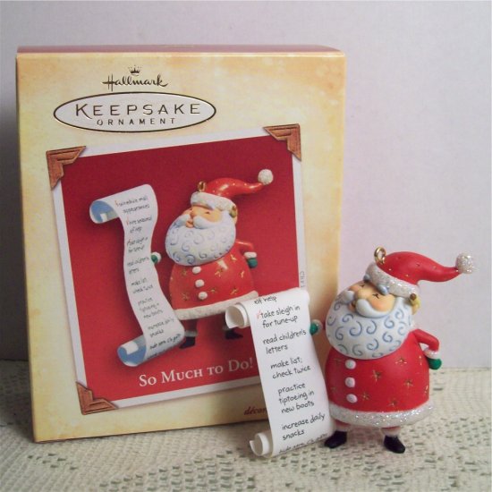 So Much to Do Hallmark Christmas Ornament 2004 Santa