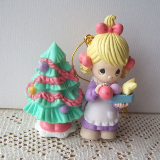 Precious Moments Ornament Decorating Christmas Tree 1996 Home for the ...