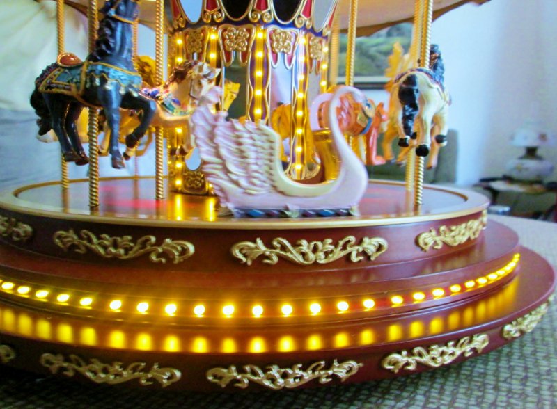 Mr Christmas Grand Marquee Carousel 16 inches Musical Merry Go Round 