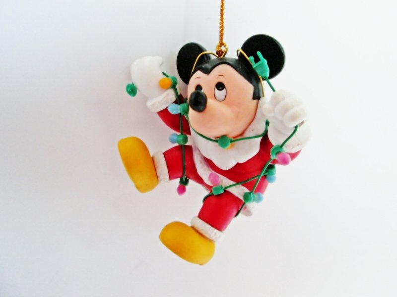 Grolier Mickey Mouse Disney Christmas Ornament 001905 DCO Santa tangled