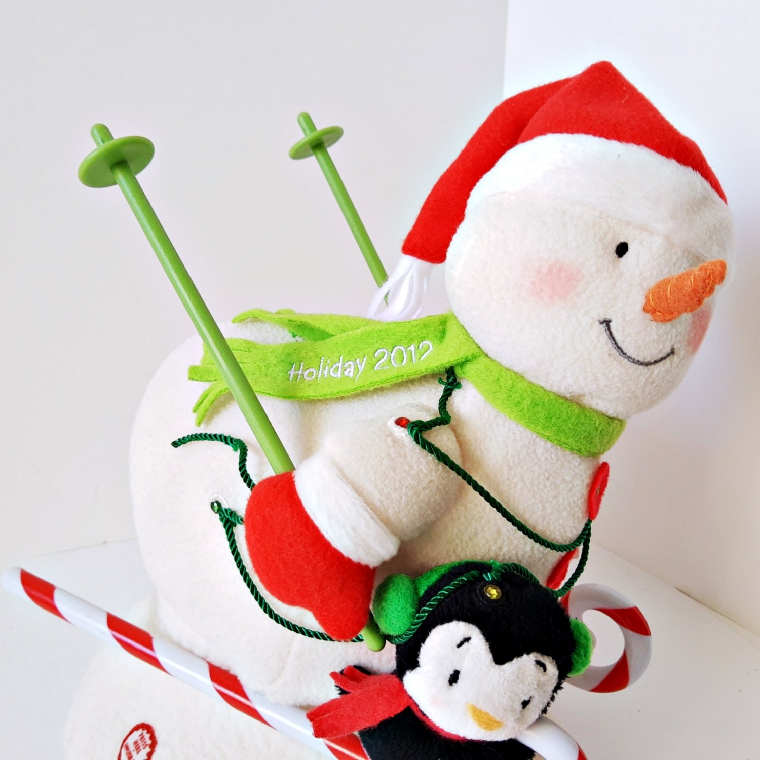 Hallmark Animated Snowman Swooshin Duo Musical Jingle Pals 2012 Skier