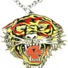 Ed Hardy Classic Tiger Jet Black Crystal Necklace