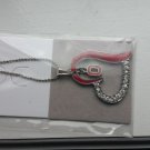 Ohio State Buckeyes Heart Crystal Necklace