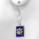 Clemson Tigers Purple Earrings