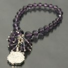 LSU Louisana State Tigers Licensed Ncaa Glass Beads Stretch Crystal Bracelet
